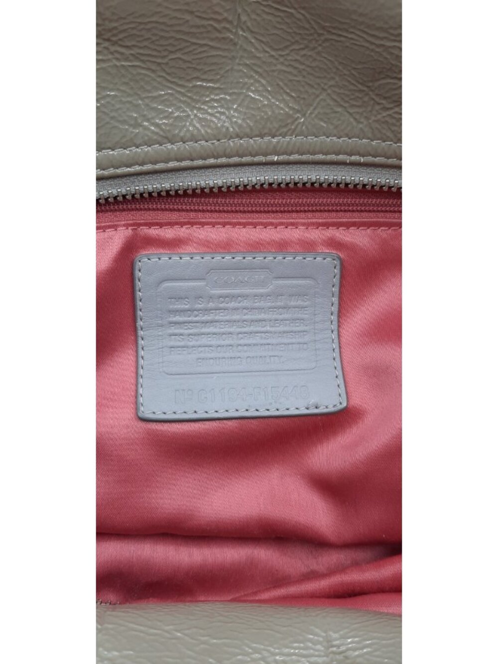Womans Coach Purse F-15448 Satchel Handbag Pockets Label READ - Picture 9 of 13